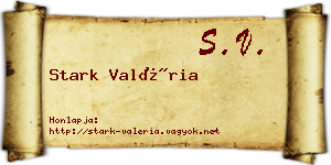 Stark Valéria névjegykártya