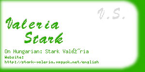 valeria stark business card